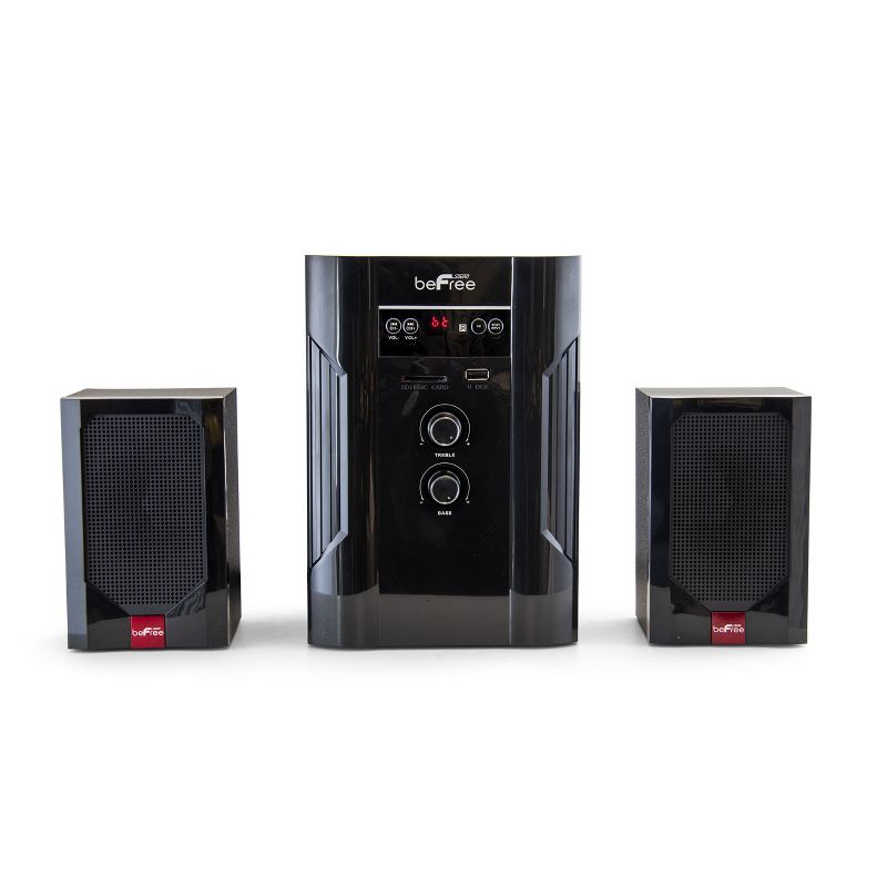 beFree Sound 2.1 Channel Bluetooth Surround Sound Speaker System in Black