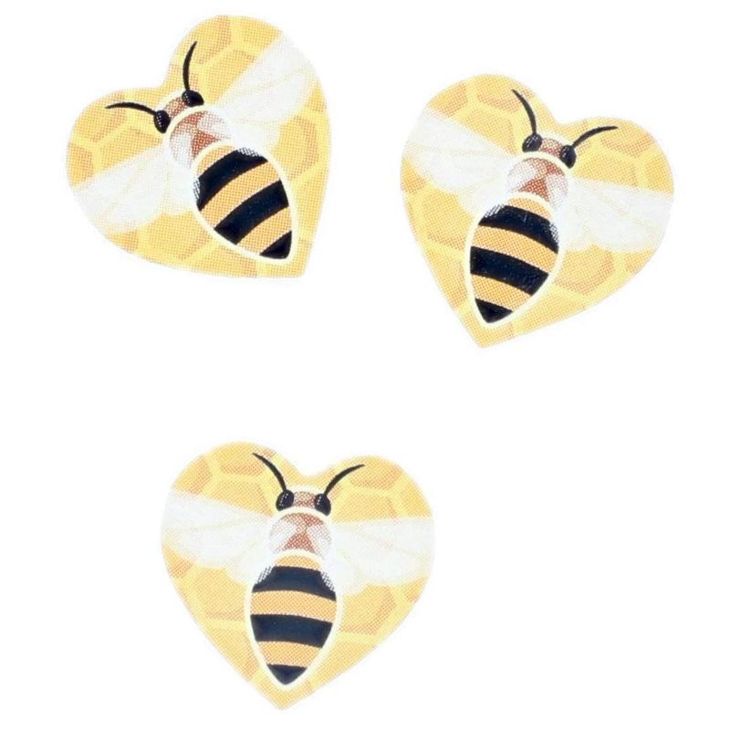 1050 Count Heart Shaped Bee Stickers 1 inch Colorful Bee Adhesive Labels Sheets for Kids, Party Favor Bags, Decoration, Baby Shower, Greeting Cards