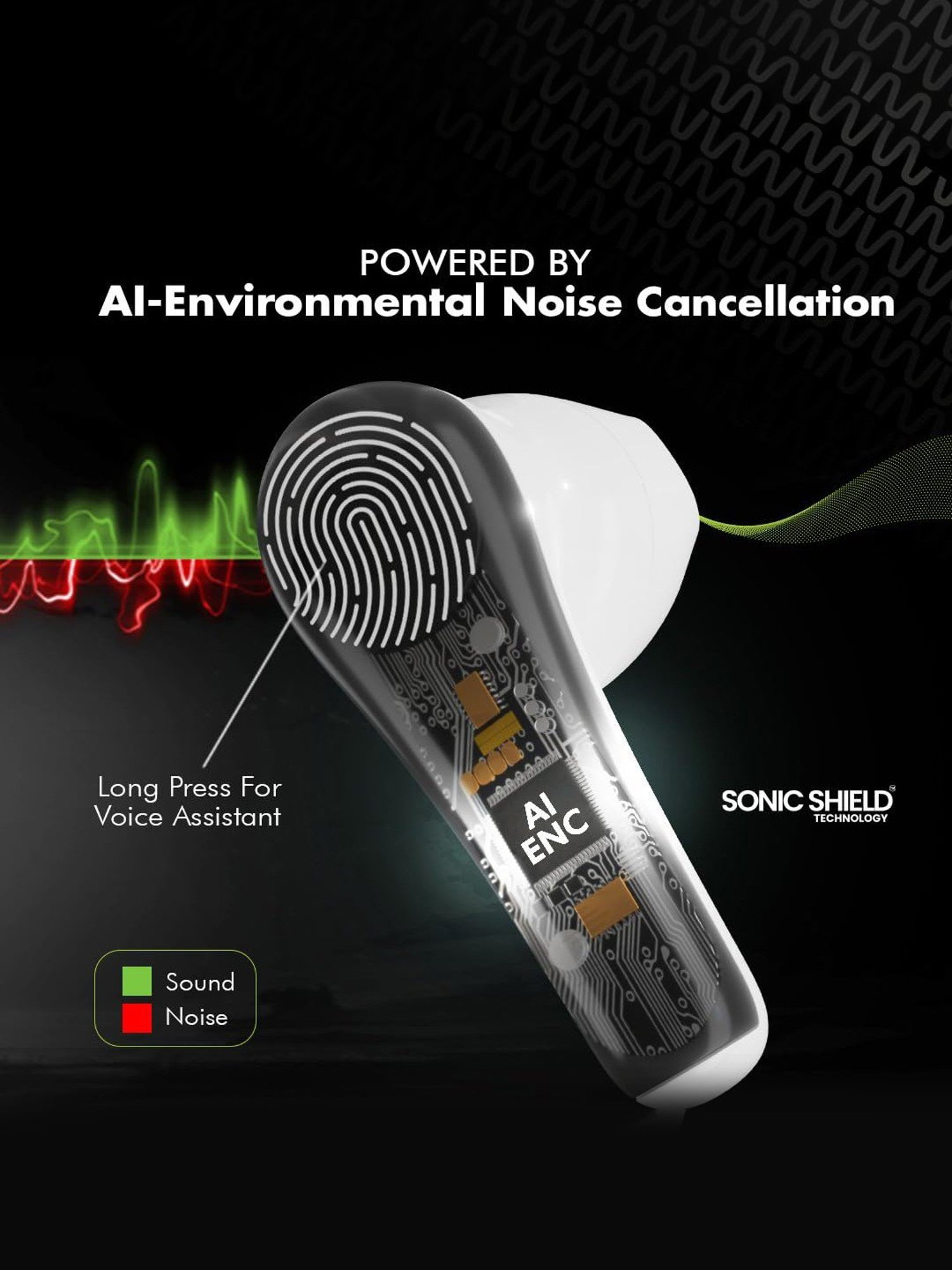 ACwO DwOTS 515 In Ear BT Earbuds with 50H Playtime, AI-ENC Technology (Pearl White, True Wireless)