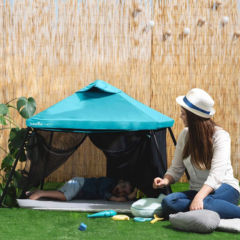 Caravan Canopy Domain 10 x 20 Foot Straight Leg Instant Canopy Tent Set, Black