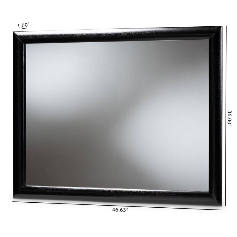 Kima Wood Dresser Mirror Black - Baxton Studio