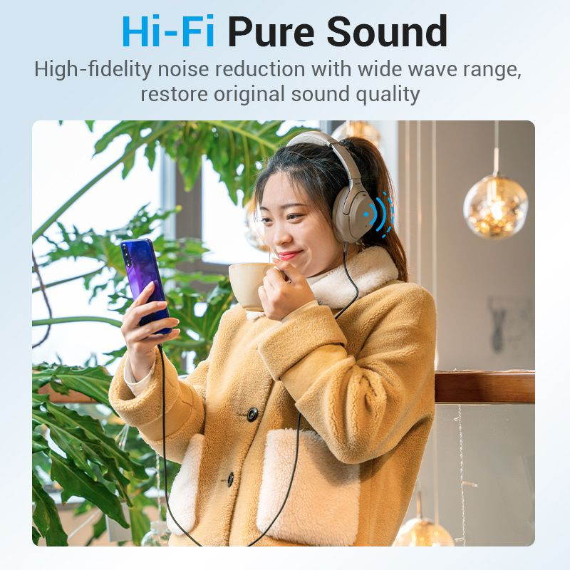 Vention Type C to 3.5mm Audio Cable HIFI Earphone Jack Adapter Braided Jacket USB C Headphone AUX Cable for Huawei