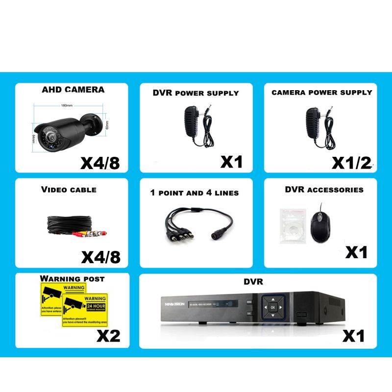 SUNSEE DIGITAL 4CH 1080P DVR 1080P CCTV System 4pcs 1080P 2.0MP Security Cameras IR outdoor IP66 Video Surveillance kit