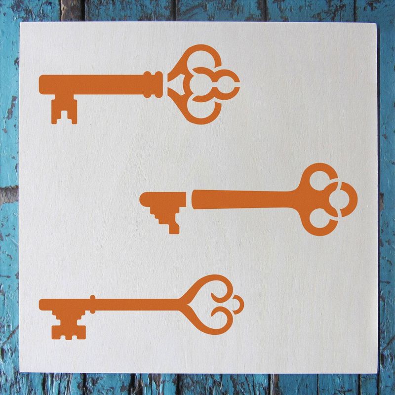 Stencil1 Skeleton Keys - Stencil 5.75" x 6"