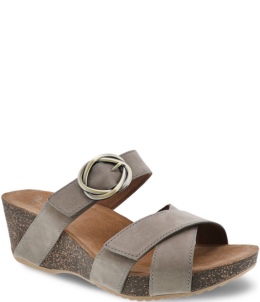 Dansko Susie Leather Slide Wedge Sandals