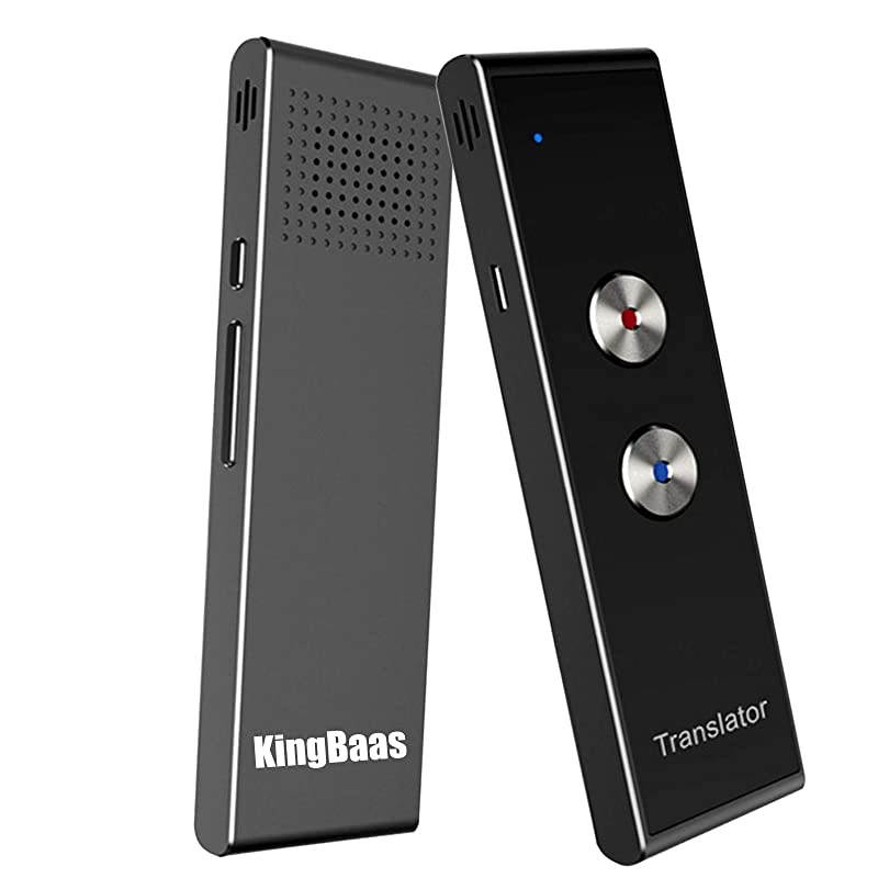 Smart Language Translator Device Handheld Portable Real Time Instant Two-Way Language Translation Support 39 Language Freely Translation (Gray)