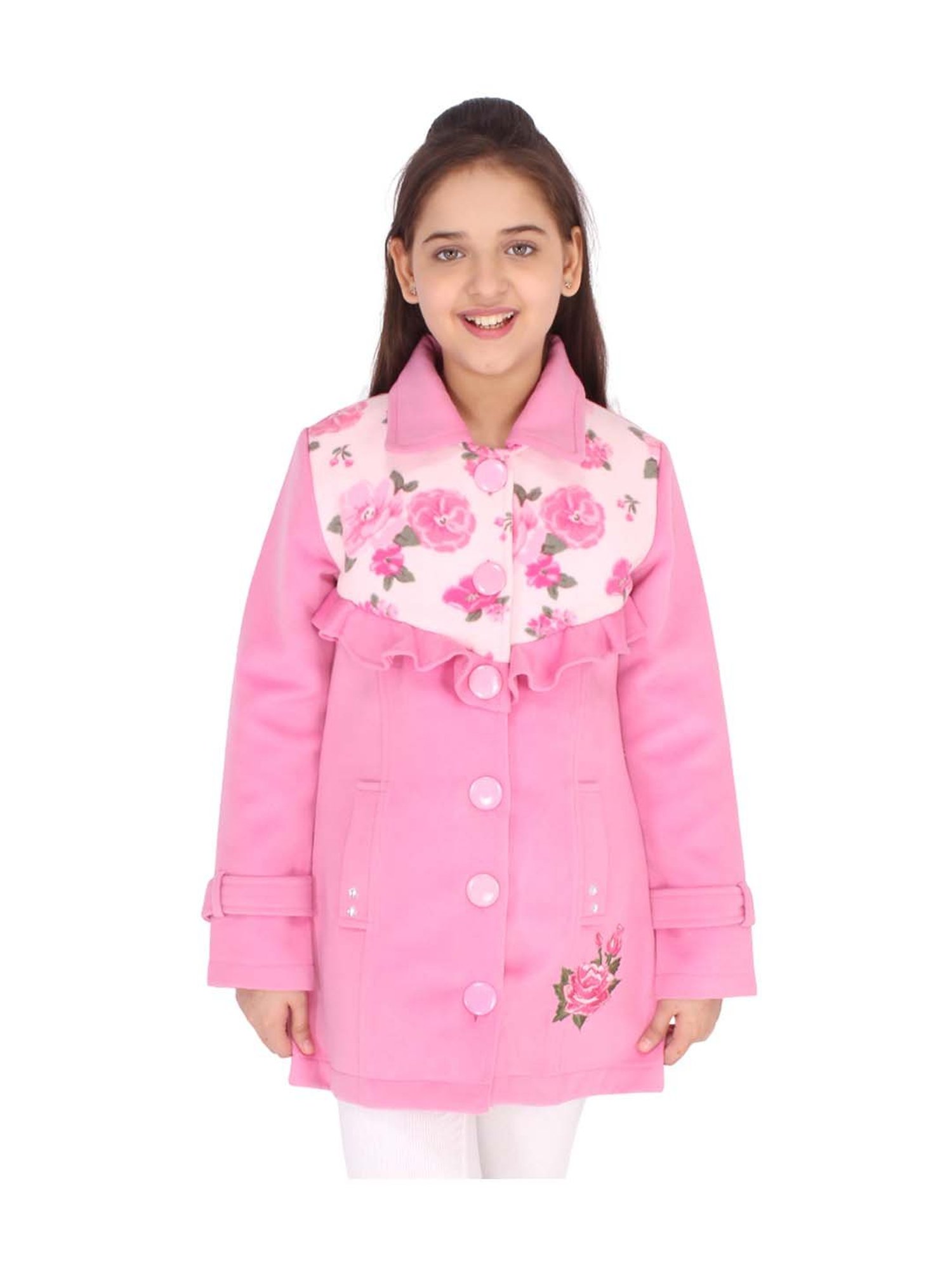 Cutecumber Kids Pink Printed Jacket