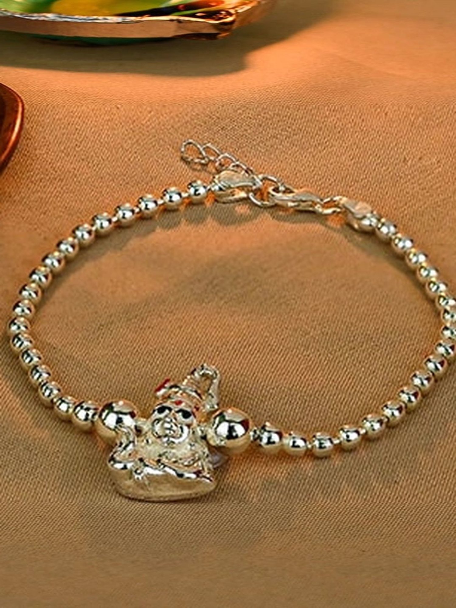 Touch925 Shivji Rakhi cum Bracelet in Sterling Silver for Men