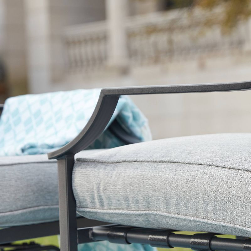 3pc Steel Patio Seating Sets Gray - Lokatse