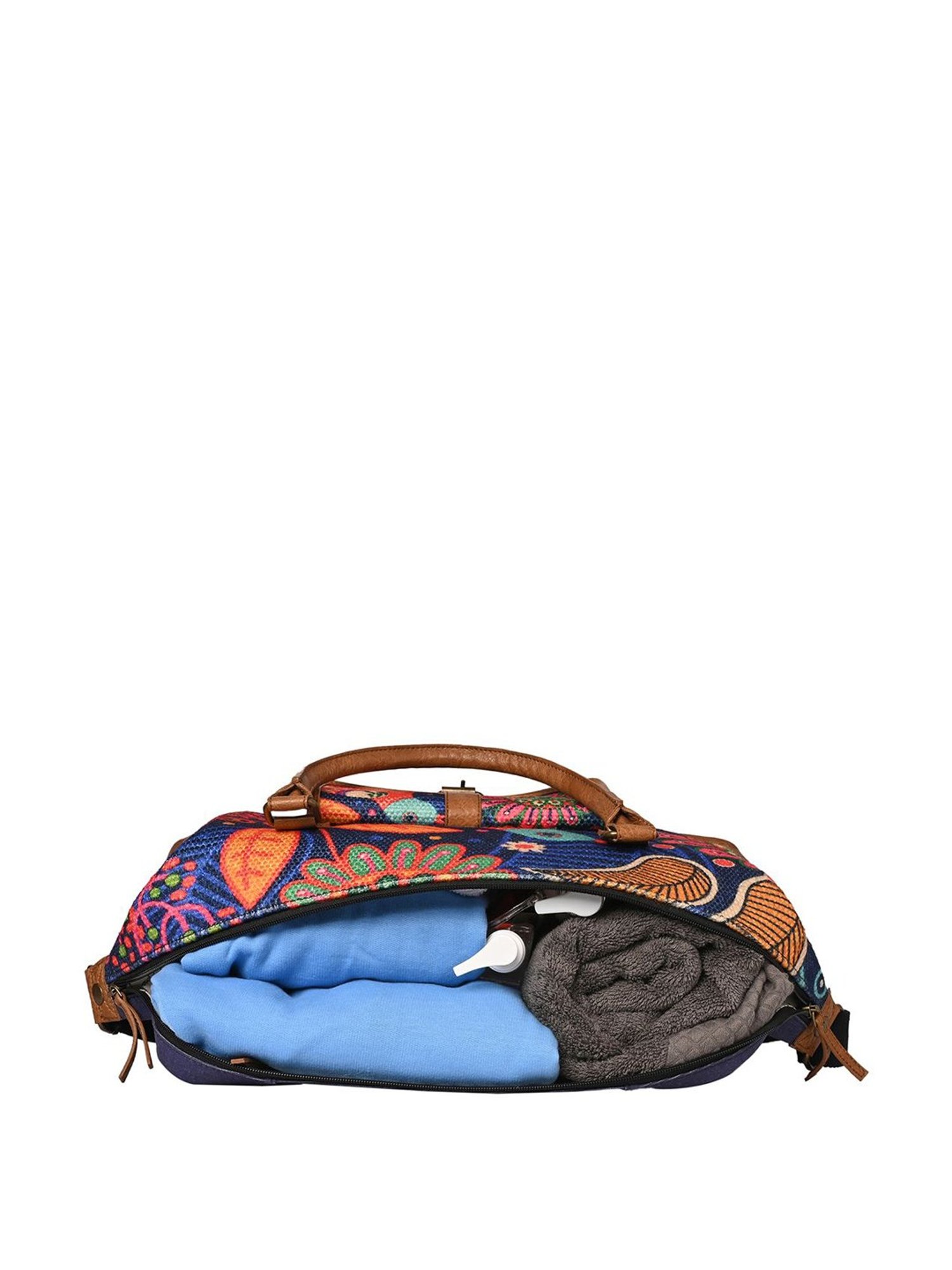 Mona B Oasis Navy Large Duffle Bag