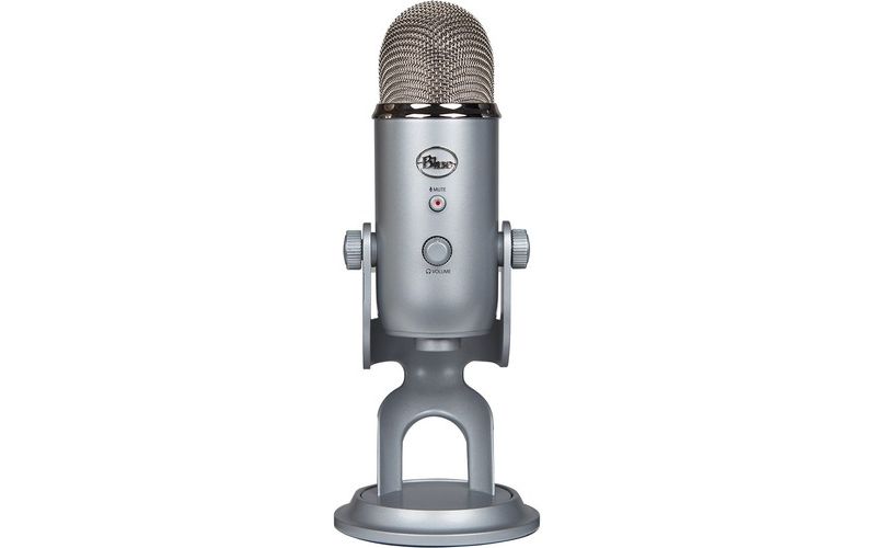 Blue Yeti Microphone - Stereo - 20 Hz to 20 kHz - Wired - Condenser - Cardioid, Bi-directional, Omni-directional