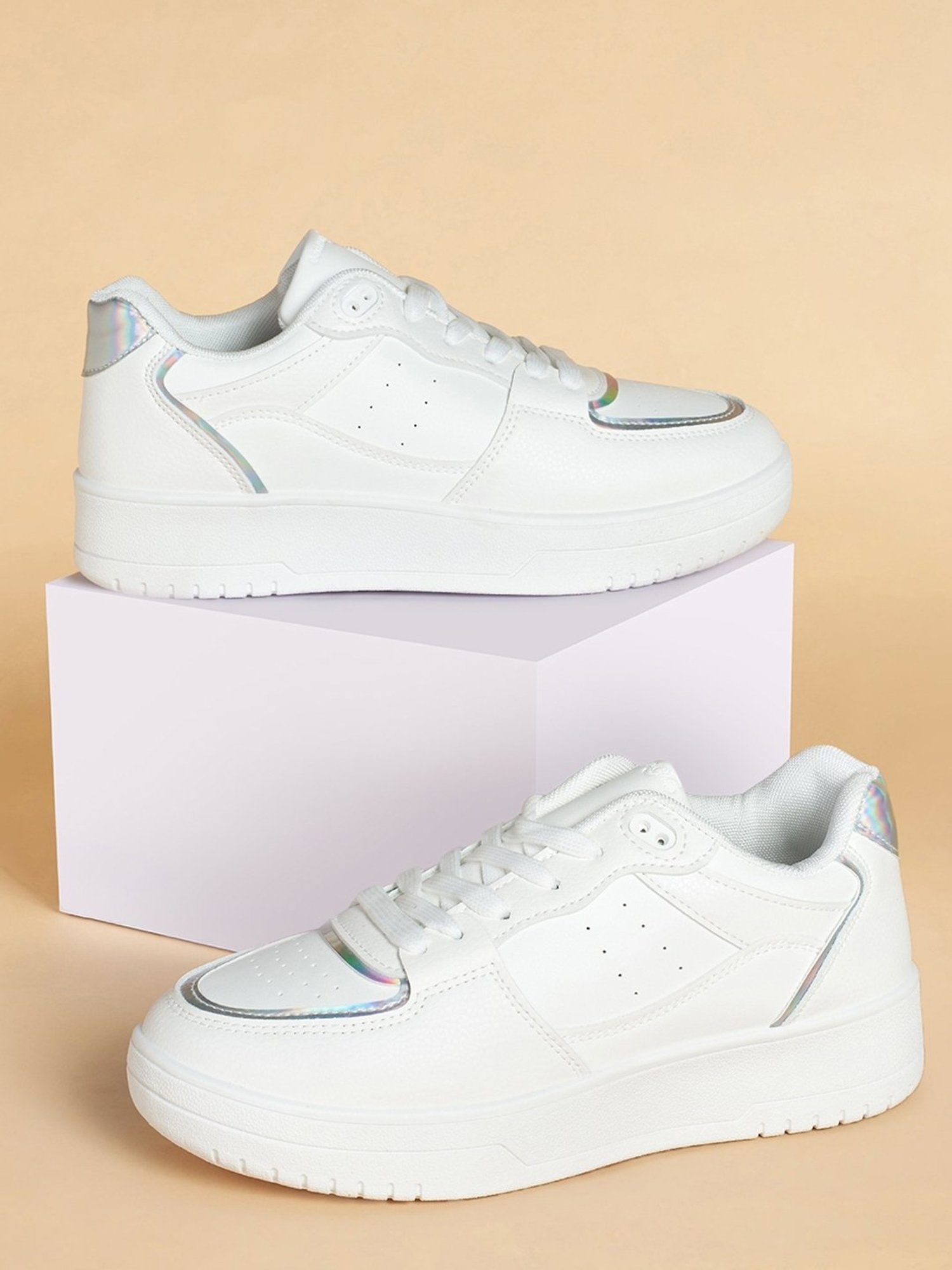 Forever Glam by Pantaloons Women's White Sneakers