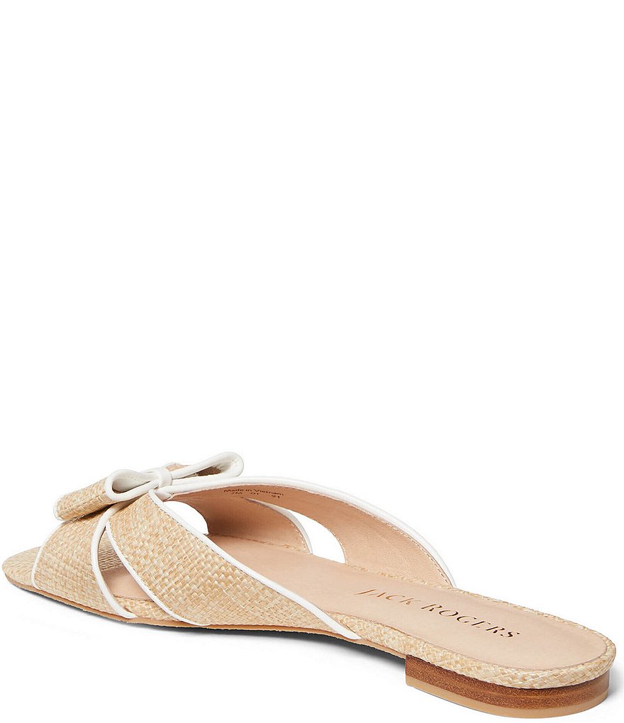 Jack Rogers Gigi Bow Detail Rattan Slides