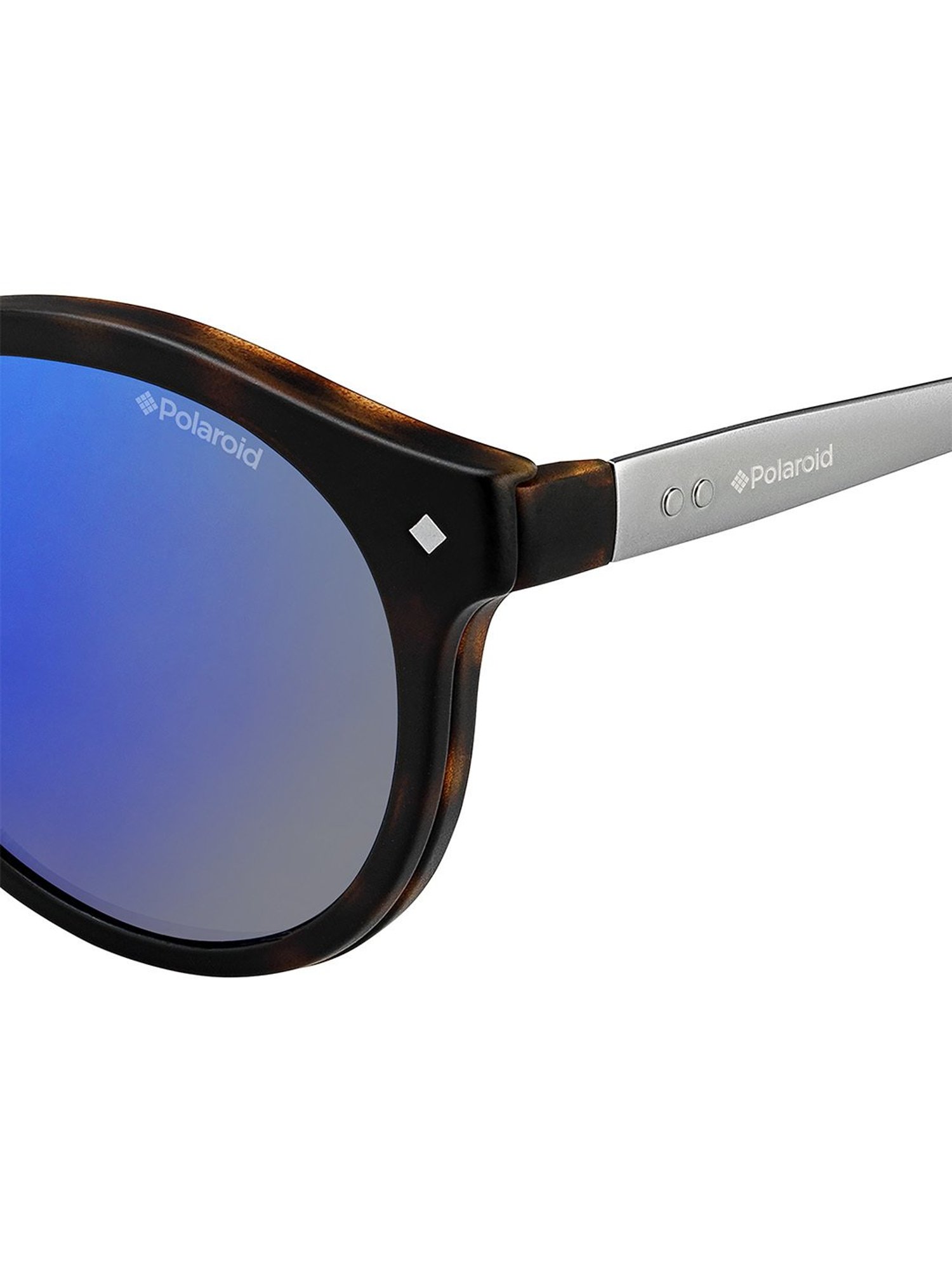Polaroid Blue Round Unisex Sunglasses