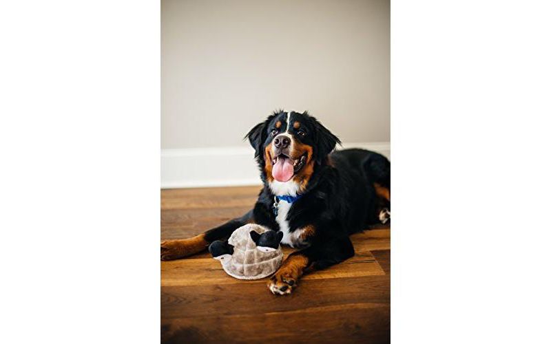 ZippyPaws - Arctic Pals Burrow, Interactive Squeaky Hide and Seek Plush Dog Toy - Penguin Cave