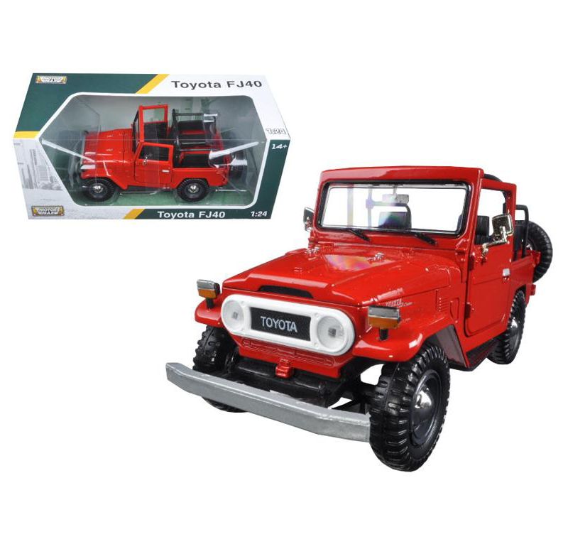 Toyota FJ40 Convertible Red 1/24 Diecast Model Car by Motormax