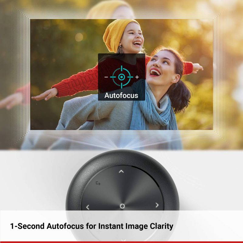 Nebula Capsule II Smart Mini Projector, by Anker, Palm-Sized 200 ANSI Lumen 720p HD Portable Projector Pocket Cinema with Wi-Fi, DLP, 8W Speaker, 100 Inch Picture, 3, 600+ Apps, Movie Projector