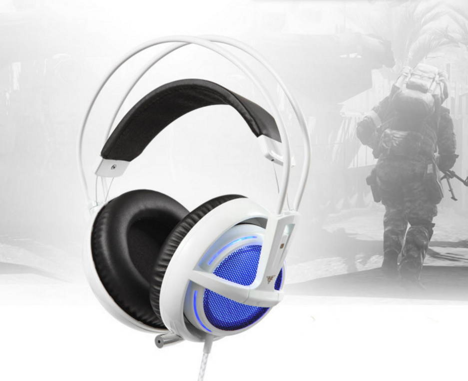 Ionlyyou&reg; Hot Sale headphones Siberia v2 Full-Size Gaming Headset with Built-In USB Sound Card, 3.5mm USB Wired Stereo Gaming Headphone with Microphone Game PC Headset (Frost Blue)