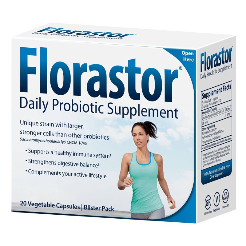 Florastor Probiotic Capsules - 20ct