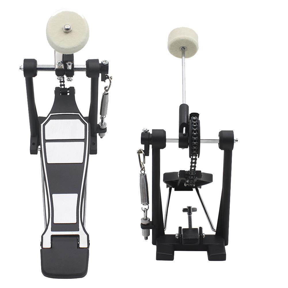 Drum Pedal Single Bass Drum Foot Kick Pedal Percussion Single Chain Drive Black