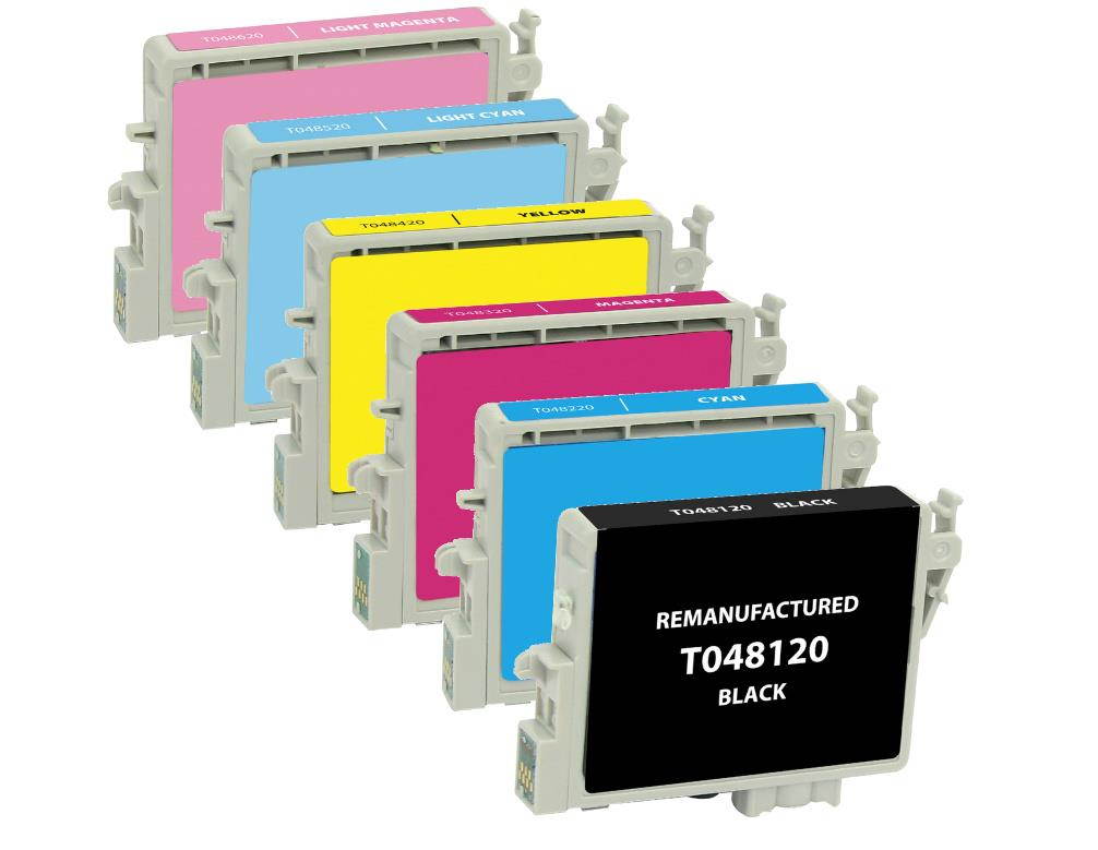 HouseofToners&copy; Remanufactured Ink Cartridges for Epson 48 Series: 6PK (1 Black, 1 Cyan, 1 Magenta, 1 Yellow,1 Light Cyan, 1 Light Magenta)