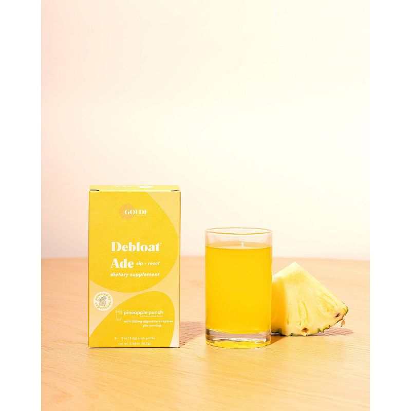 Golde Debloat Ade Pineapple Dietary Supplements - 6ct