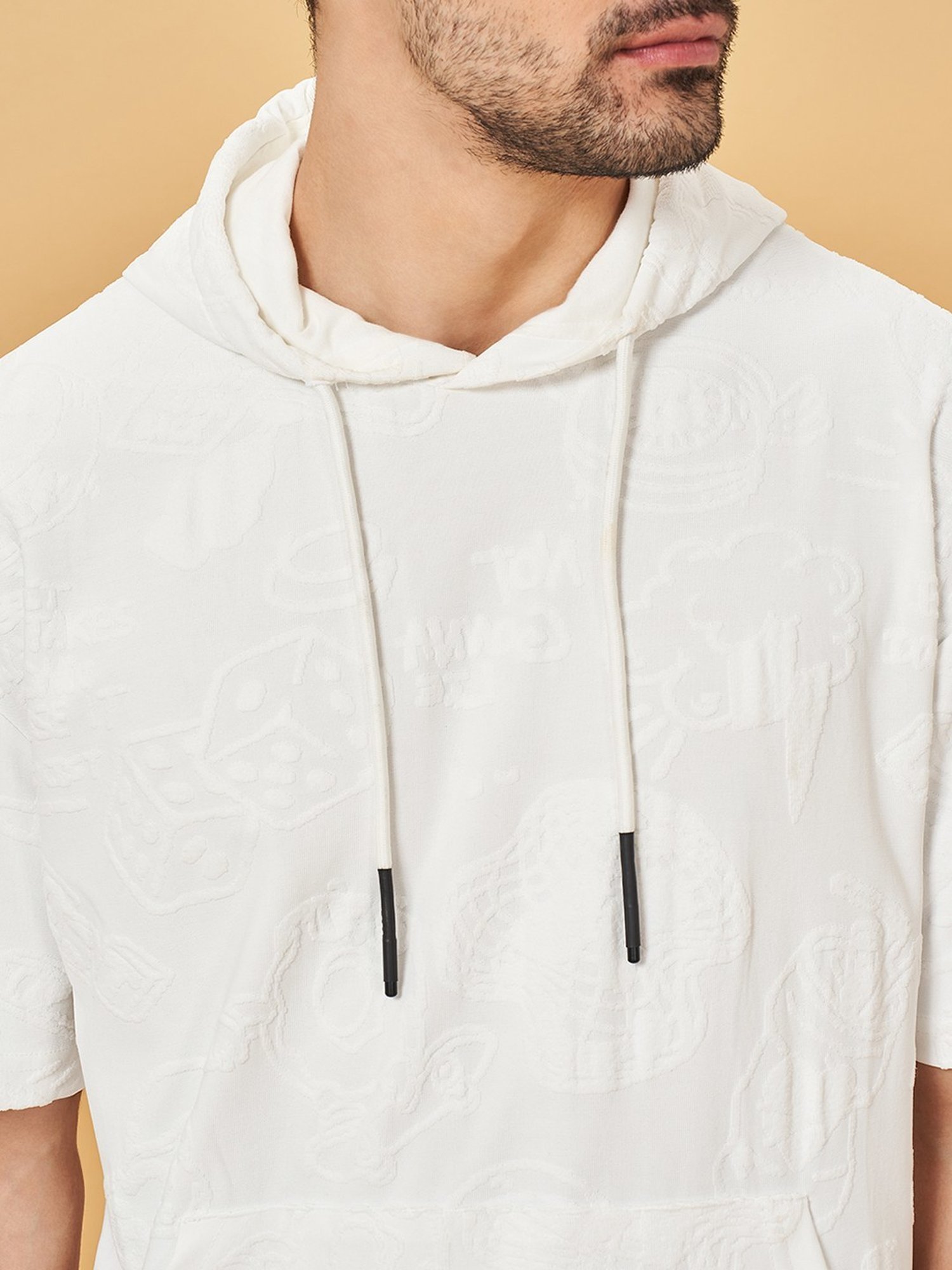 Street 808 By Pantaloons White Loose Fit T-Shirt