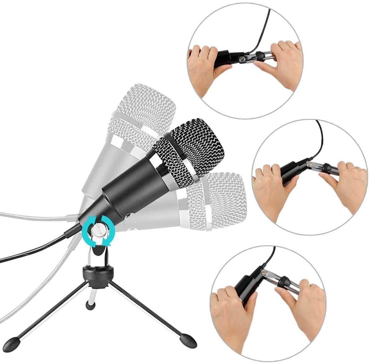 USB Microphone,Fifine Plug &Play Home Studio USB Condenser Microphone for Skype, Recordings for YouTube, Google Voice Search, Games(Windows/Mac)