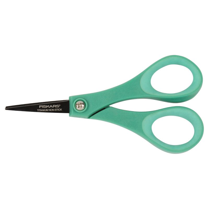 Fiskars Performance 5" Softgrip Non-Stick Titanium Fashion Scissors
