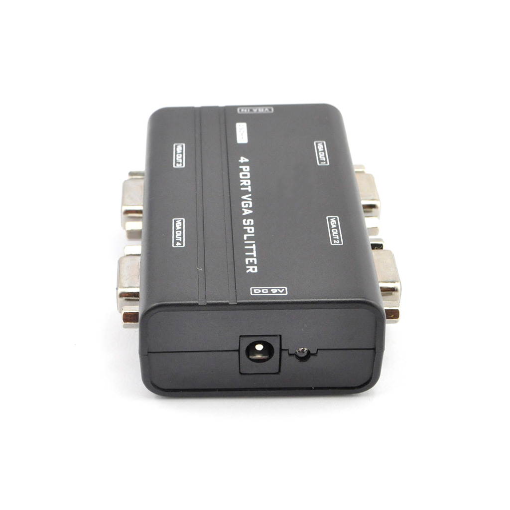 Mini 1 to 4 Port VGA Splitter Amplifier Video Monitor TV Projector Boosting 250M