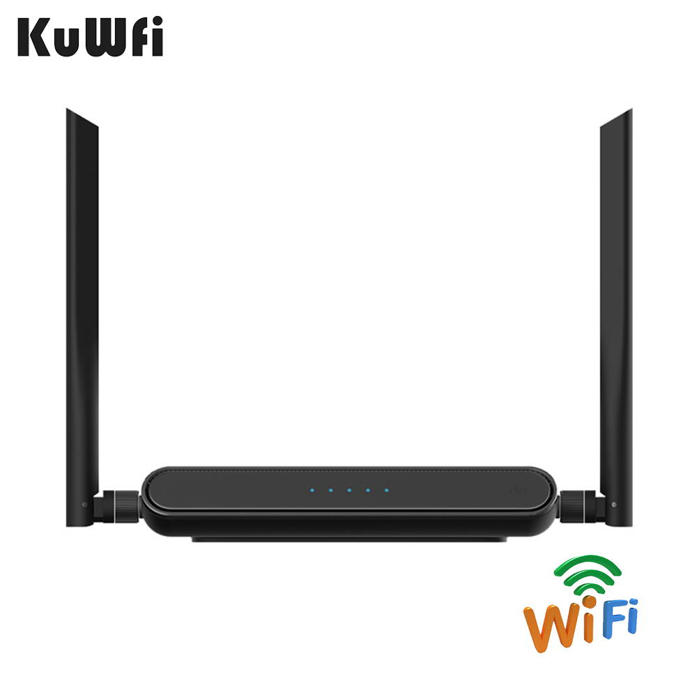 KuWFi Dual Band WiFi Router 2.4Ghz/5Ghz 11AC Smart WiFi Repeater with External Antennas 1200mbps Enterprise Wireless Network Access Point for Home