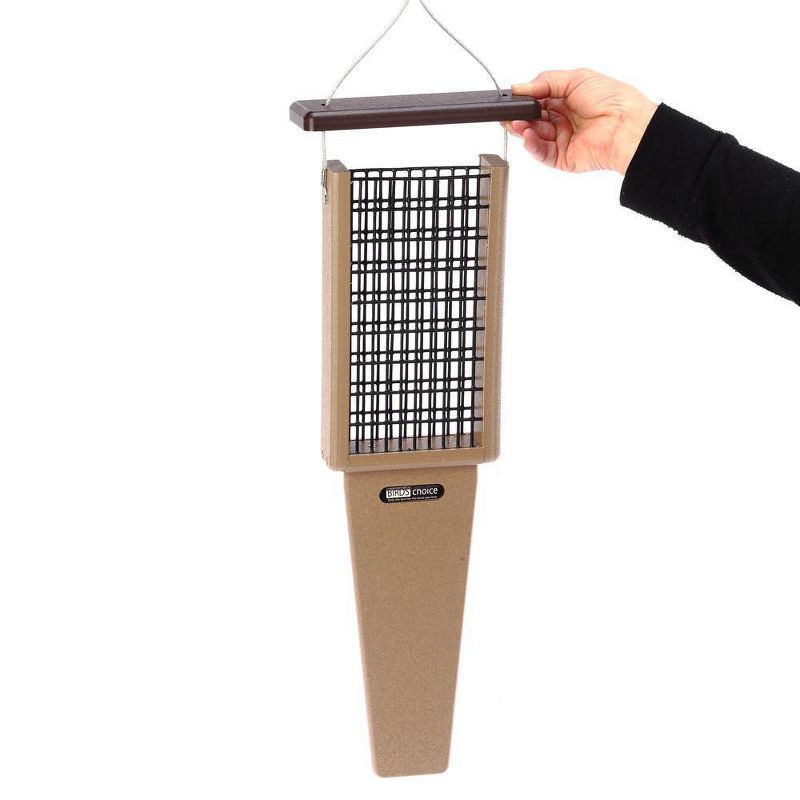 Birds Choice 2-Cake Pileated Suet Bird Feeder with Brown Top