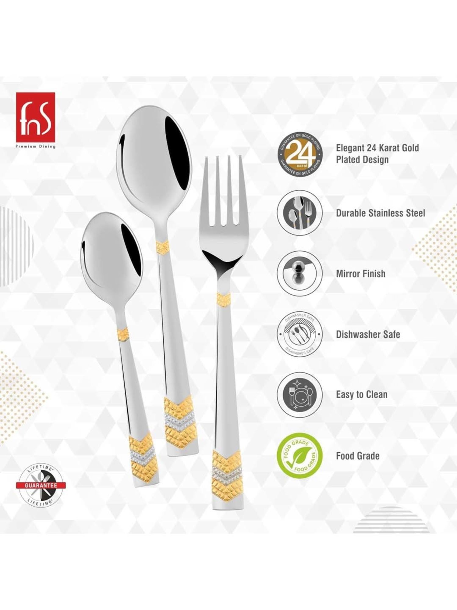 BlackCarrot Stainless Steel Fork Set of 3