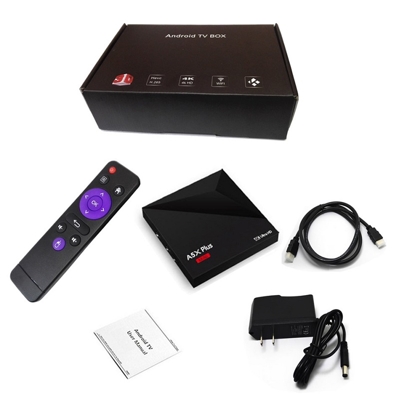 H96 Max+ 4K Ultra HD Full HD Media Player Smart TV BOX with Remote Controller, Android 9.0, RK3328