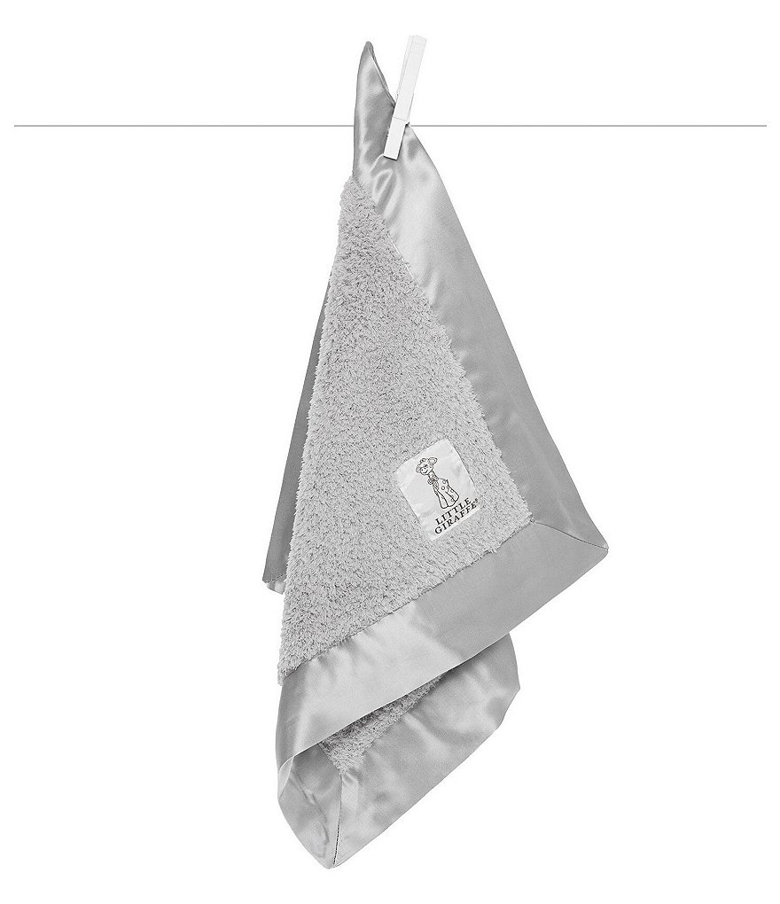 Little Giraffe Baby Satin Trim Chenille Blanket