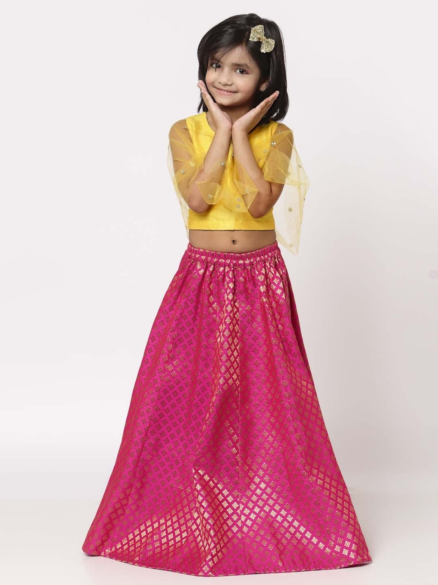 studiorasa Kids Yellow Sequence Top