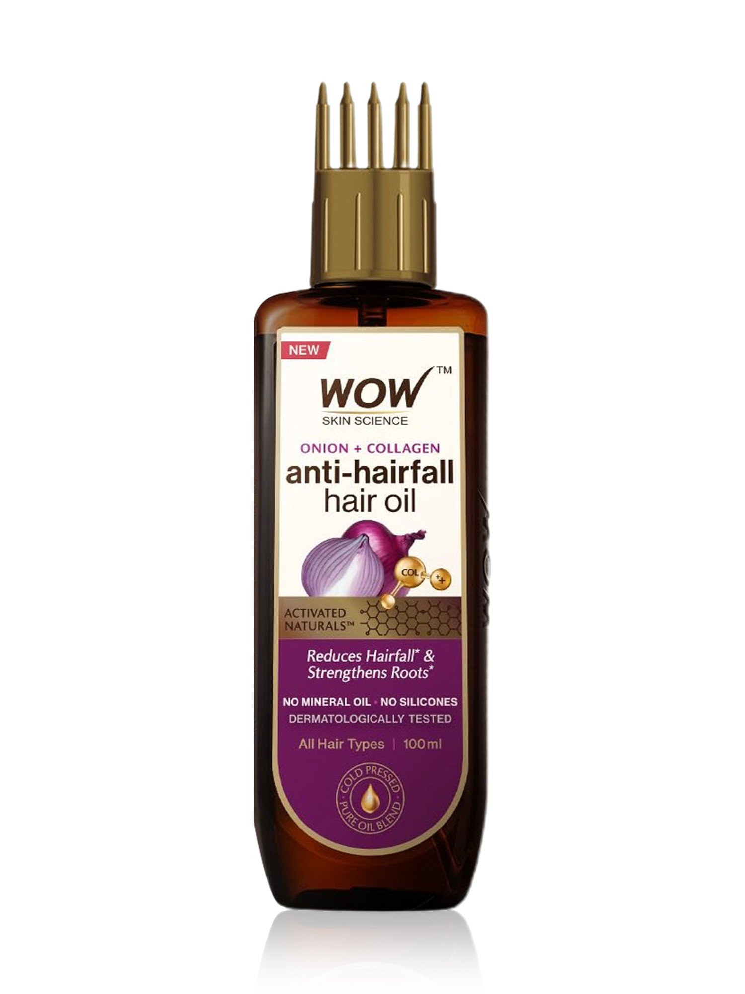 Wow Skin Science Onion + Collagen Anti-Hairfall Hair Oil - 100 ml