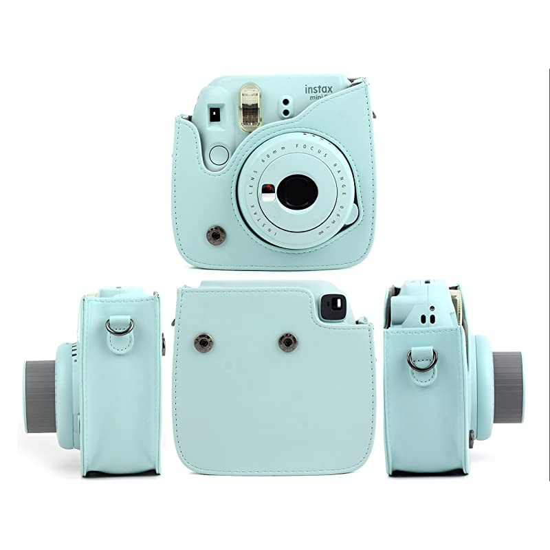 Instant Mini 9 Protective & Portable Case, Compatible with Fujifilm Instax Mini 9, Mini 8 Instant Camera, with Adjustable Shoulder Strap. (Cute Bear)