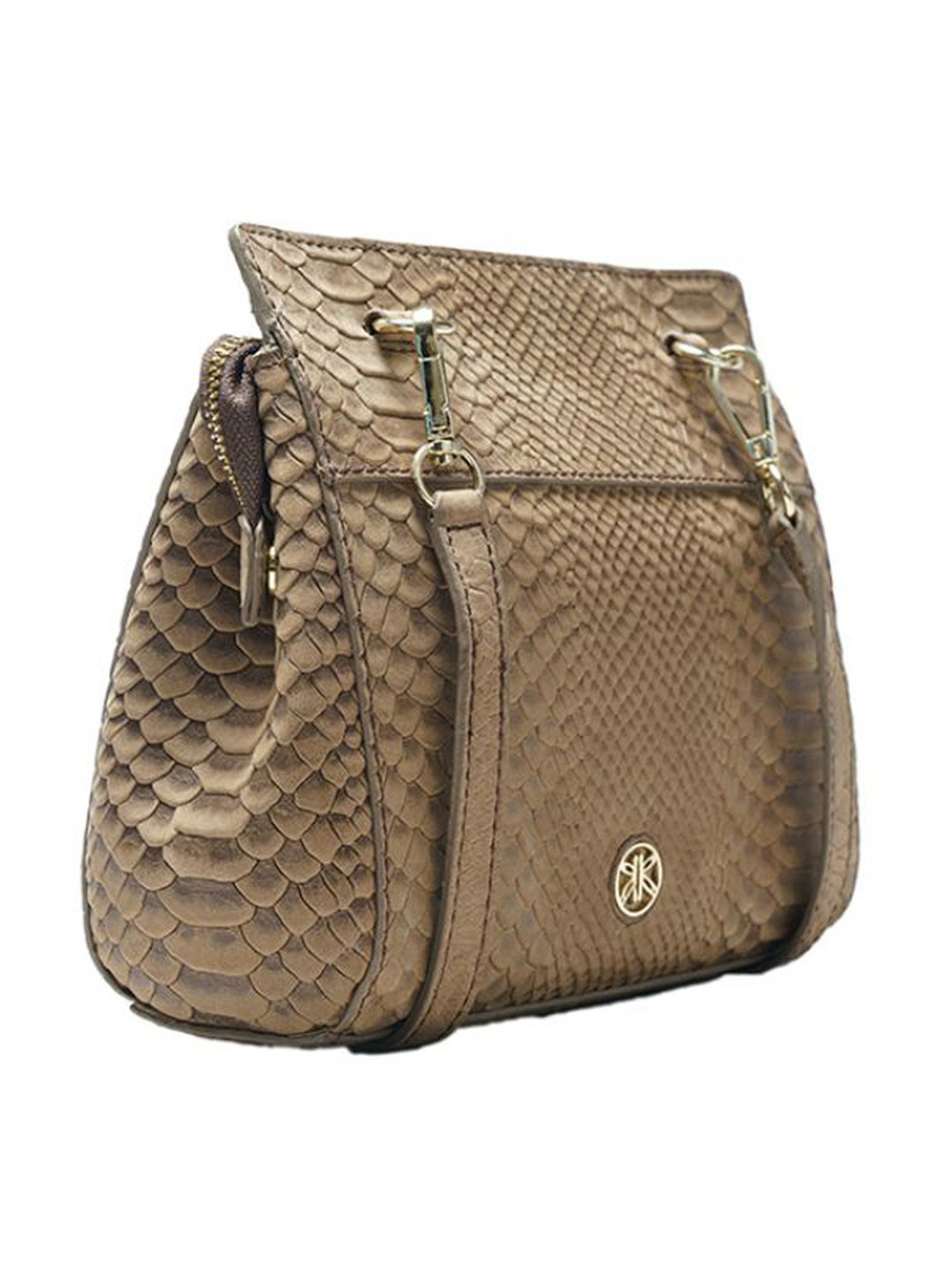 RI2K London Fawn Leather Medium Animal Effect Cross Body Bag