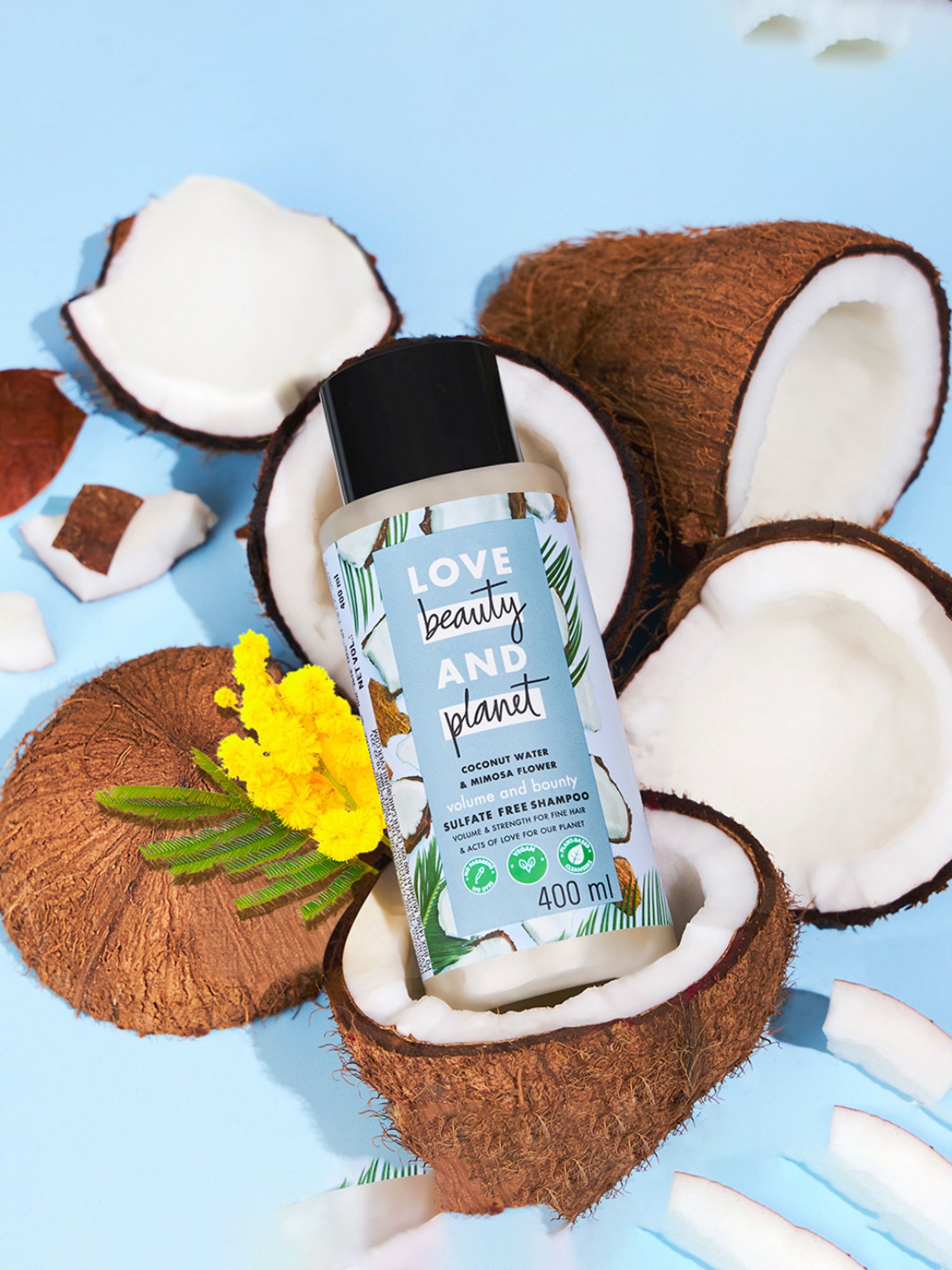 Love Beauty & Planet Coconut Water & Mimosa Flower Volume and Bounty Shampoo - 400 ml