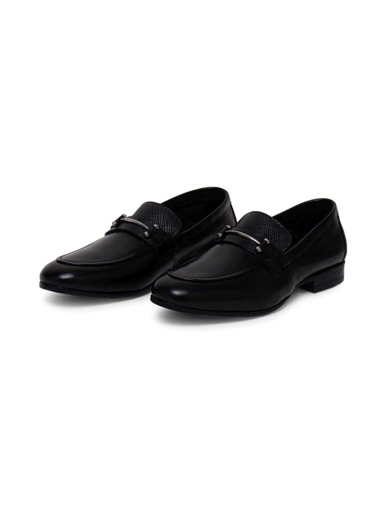 Ezok Men's Black Casual Loafers