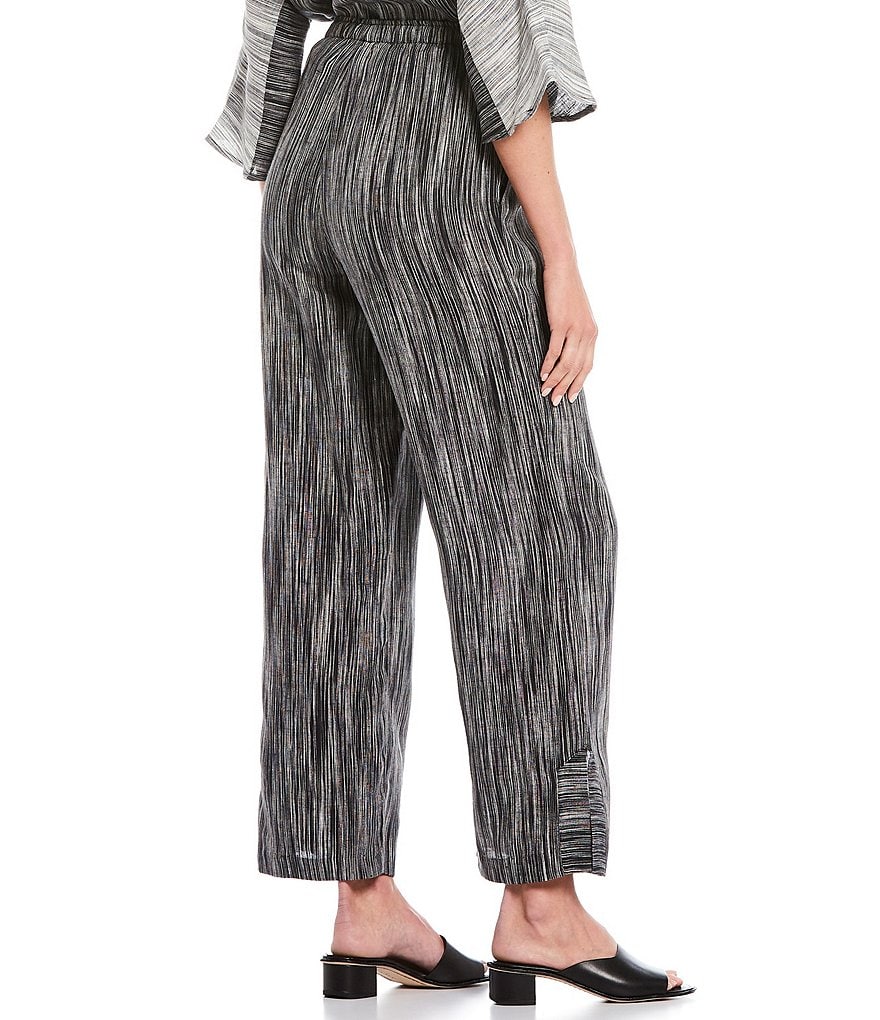 IC Collection Wide Leg With Side Slit Linen Pants