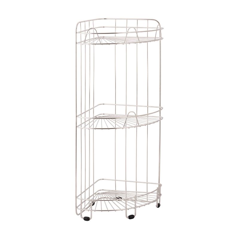 Three Shelf Corner Caddy Stainless Steel - Neu Home