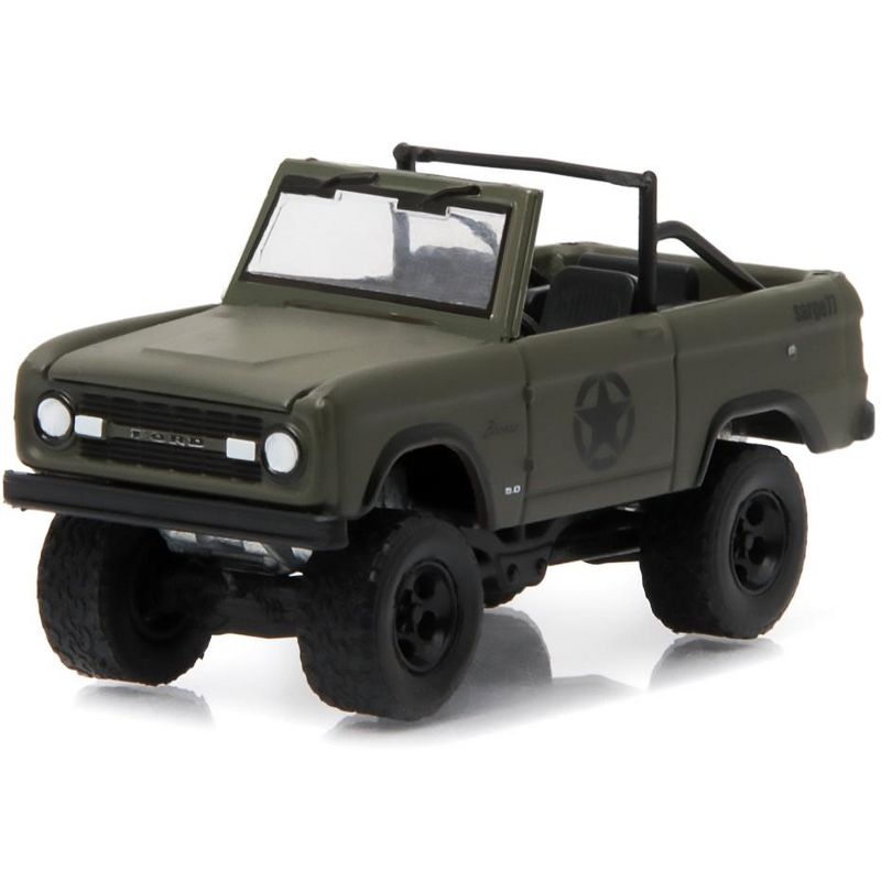 1977 Ford Bronco Military Tribute "Sarge 77" Hobby Exclusive 1/64 Diecast Model Car by Greenlight