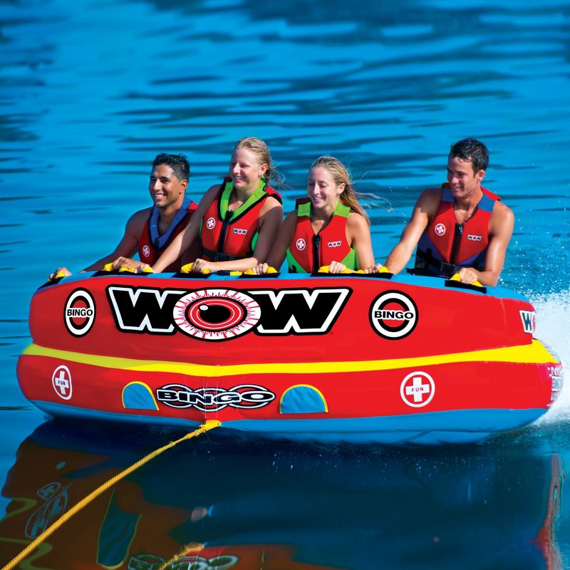 Wow Bingo 2 Inflatable 2 Person Seating Ride Cockpit Towable Water Sports Tube