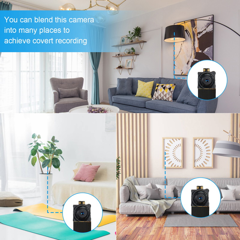 V4-A Mini WIFI Camera Small Module Camera Board Wireless HD 4K 1080P  Covert Home Monitoring Security Surveillance Cams with Cell Phone App For Android or IOS