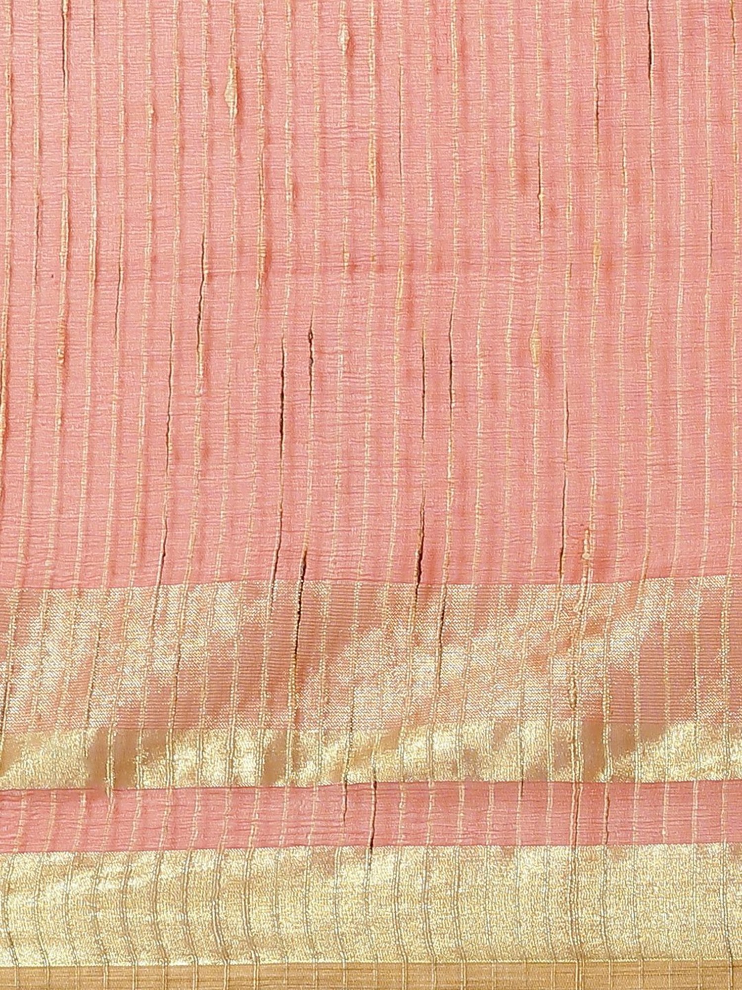 Kalakari India Peach Embroidered Saree With Unstitched Blouse
