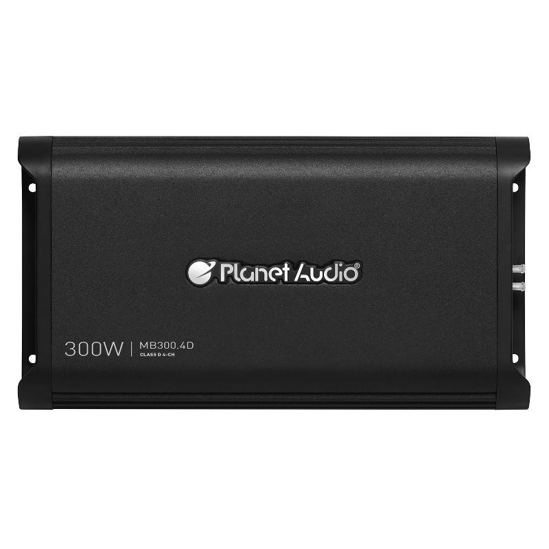 Planet Audio MB300.4D Mini Bang 4 Channel 1200 Watt Full Range Class D Power Car Amplifier with Remote (2 Pack)
