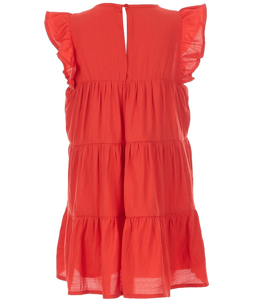 GB GB Girls Little Girls 2T-6X Flutter-Sleeve Tiered A-Line Dress