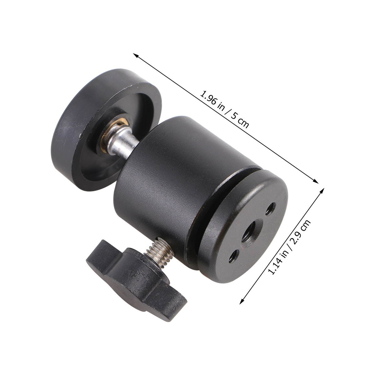 2 Pcs 360 Degrees Mini Tripod Head Tripod Ball Head 1/4" Threaded Camera Tripod Holder
